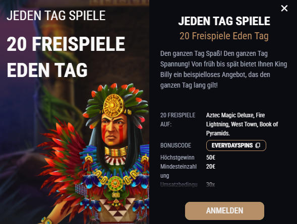 king billy casino bonus